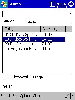 PDAStore - Search