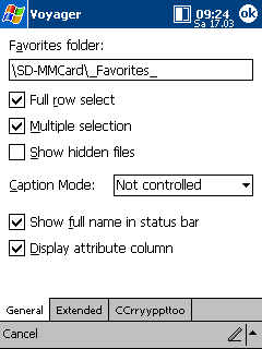 Voyager - Settings